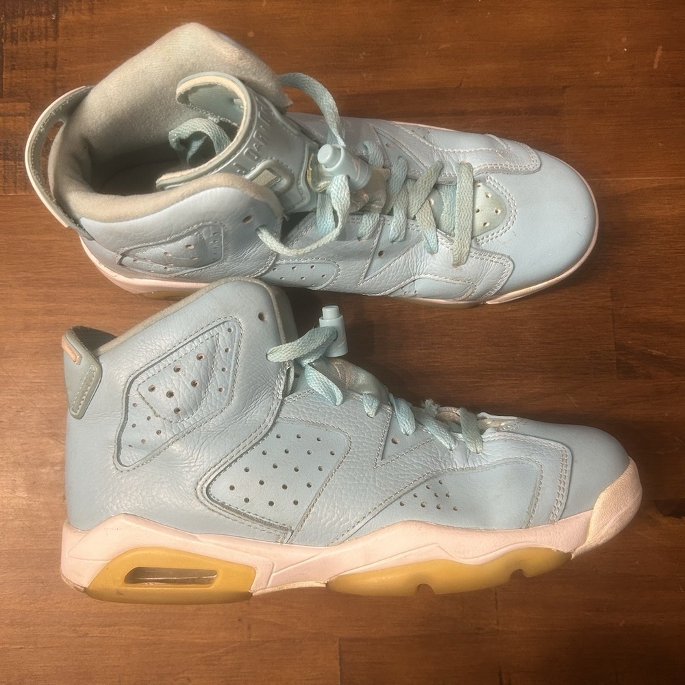 Nike Air Jordan 6 Retro Pantone Blue Basketball Shoes 543390-407 Boy's 7Y / W8.5